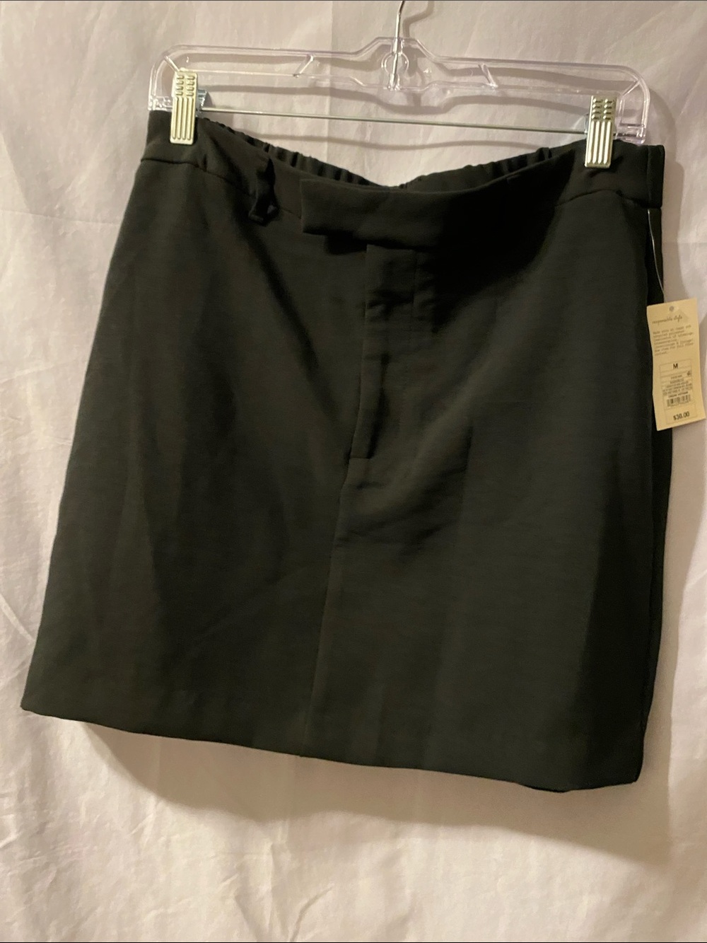 a new day Black Midi Skirt with Minimalist Front Seam